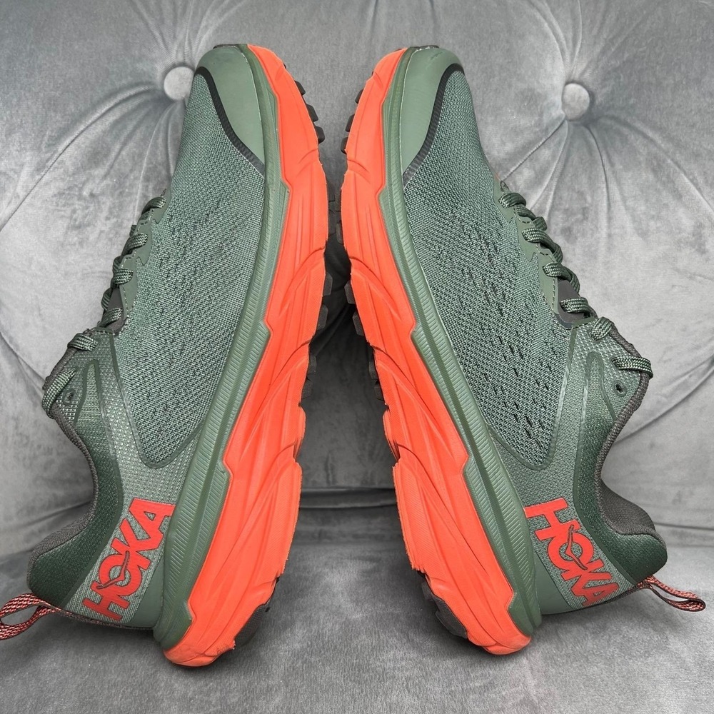 Hoka One One Challenger ATR 6W Trail Running Shoes Men 7 ThymeFiesta GreenOrange - Picture 2 of 16